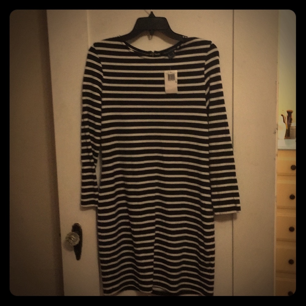 French connection cotton striped dress.